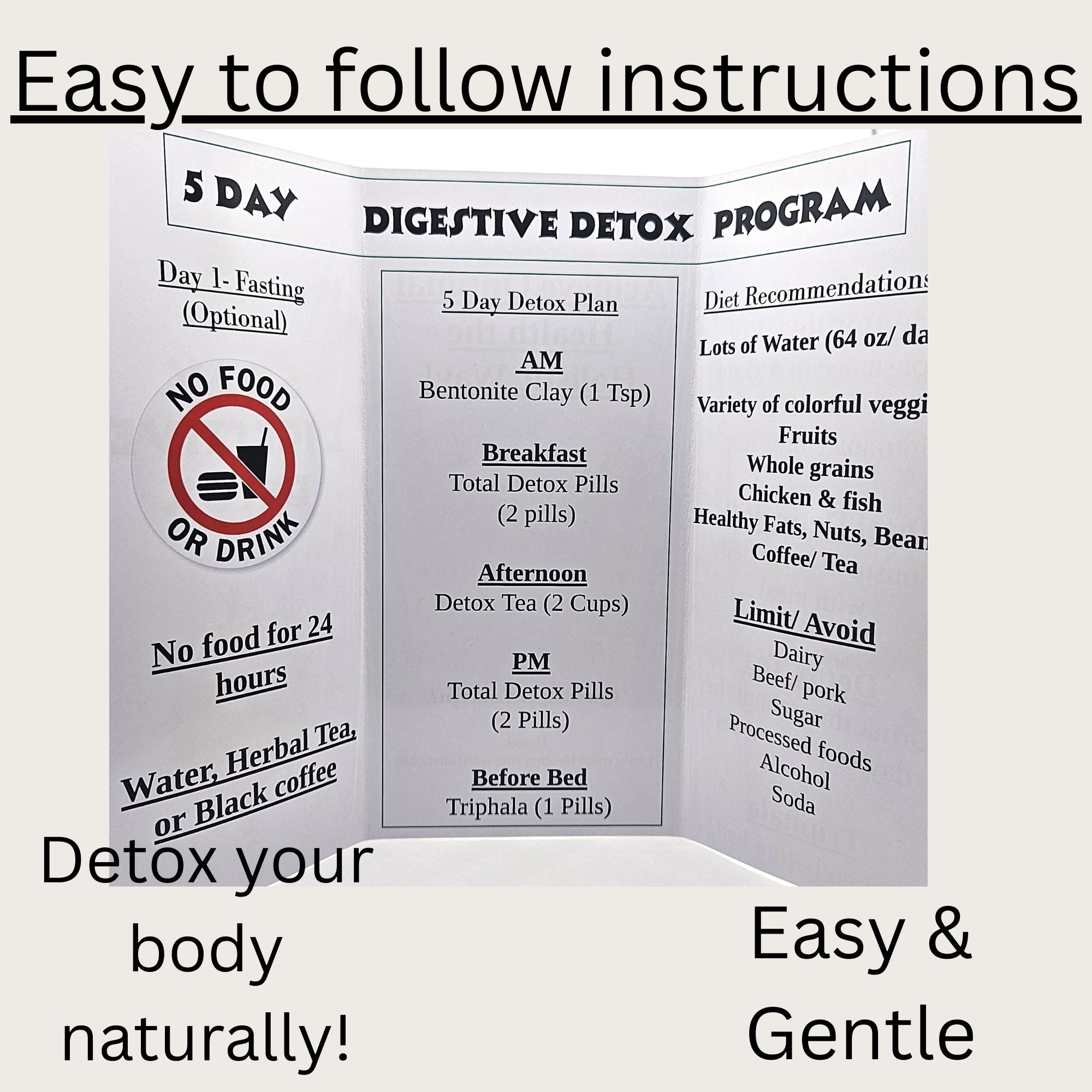 5 Day Digestive Detox- Herbs for detox. Parasite cleanse. Heavy metal cleanse. Gut health. Hand formulated herbal products. 100% natural. 5 Day herbal cleanse program.