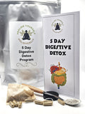 5 Day Digestive Detox- Herbs for detox. Parasite cleanse. Heavy metal cleanse. Gut health. Hand formulated herbal products. 100% natural. 5 Day herbal cleanse program.