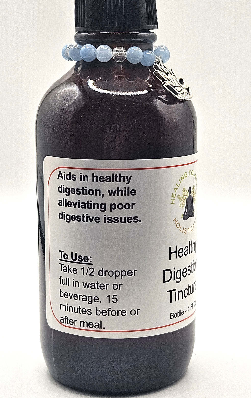 Health Digestive Tincture- Digestive aid, Gut health. Infused with healing gemstones & sound frequencies. High potency tincture. Hand made from high quality herbs.