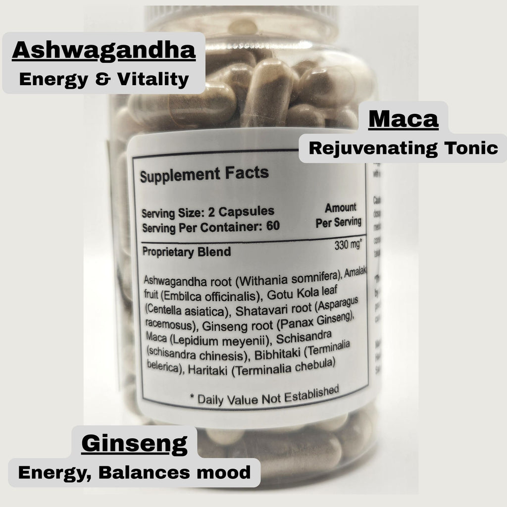 Fatigue Free- Natural energy, Fatigue aid, Adrenal tonic, Immune supporter. 100% natural. Quality herbs. Hand formulated. Small batch
