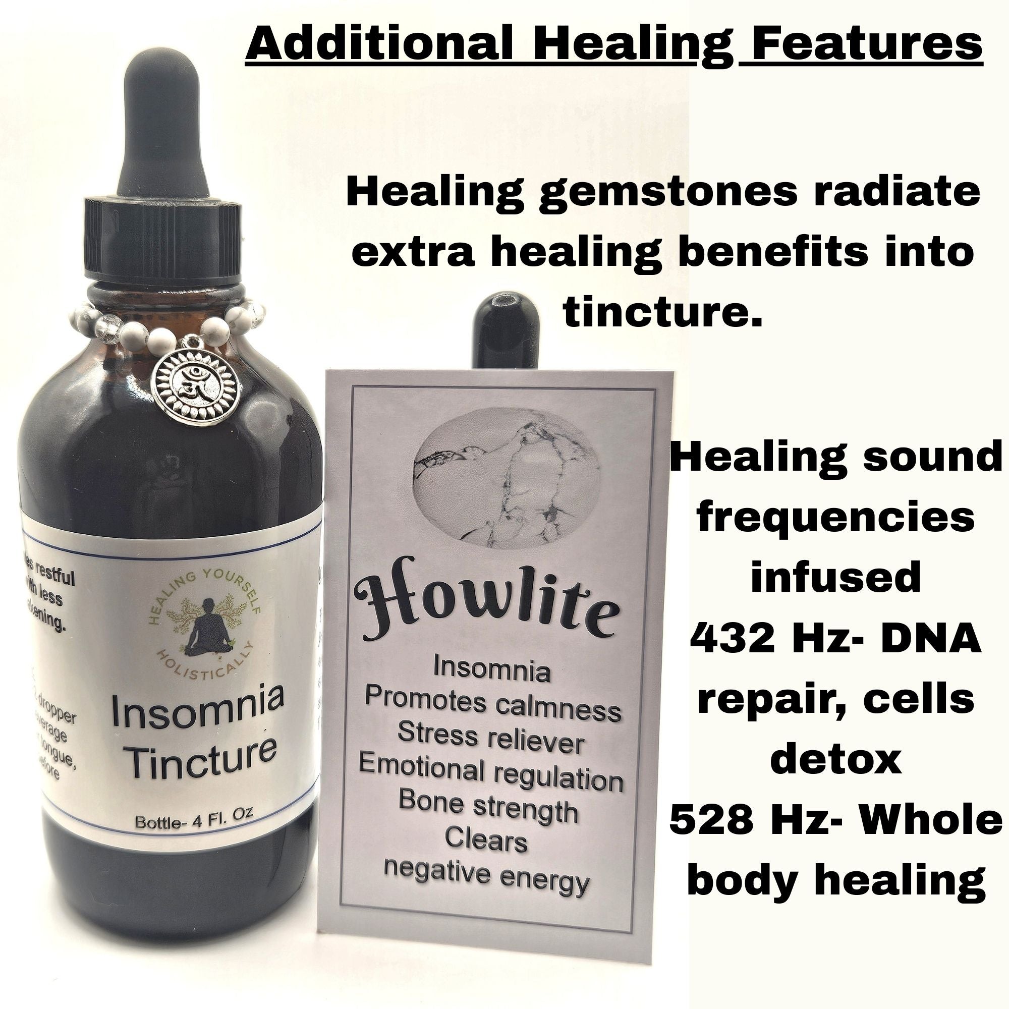 Insomnia Tincture- Insomnia aid. Herbs for sleep. Natural sedative. Infused with healing gemstones & sound frequencies. High potency tincture. Hand made from high quality herbs