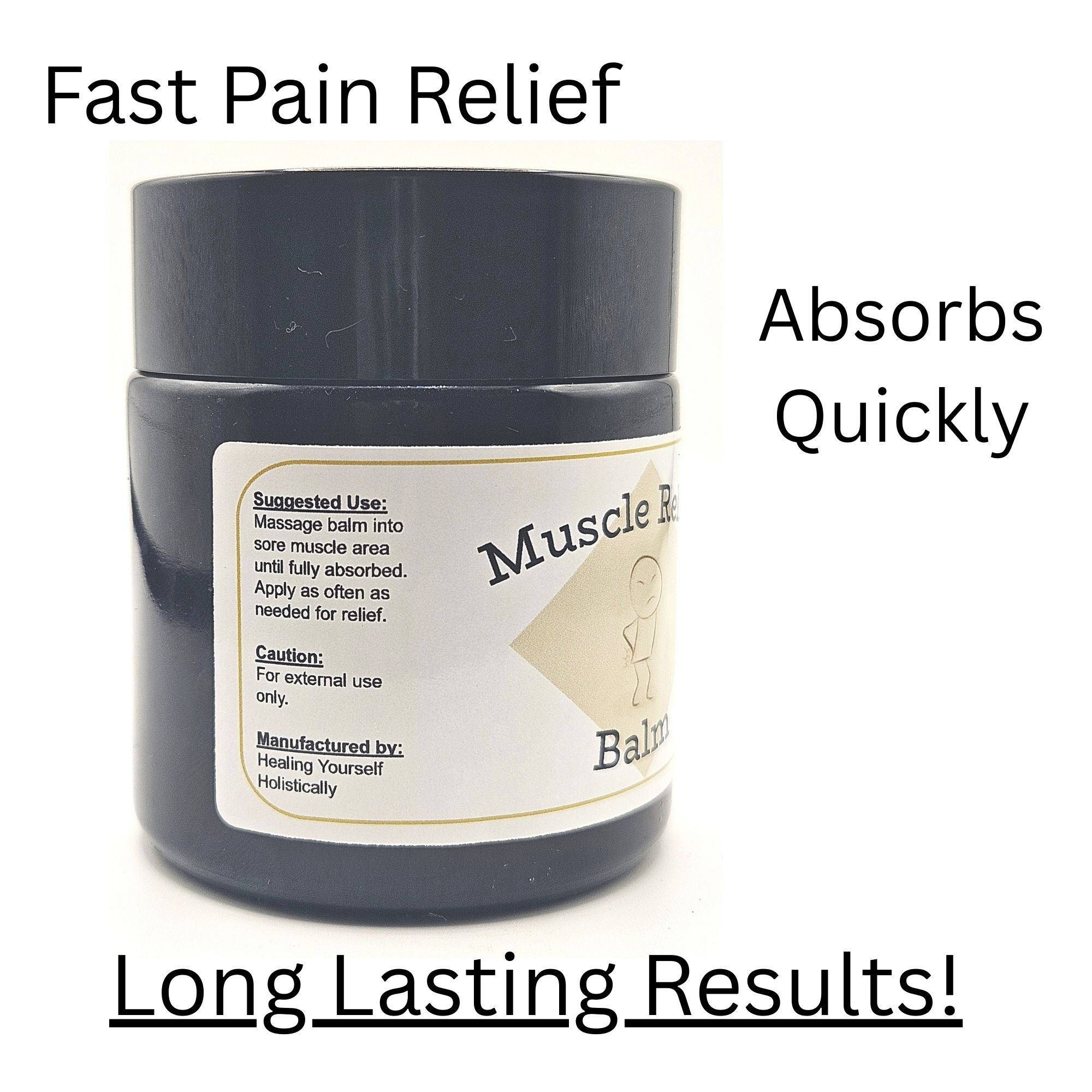 Muscle Relief Balm- Herbal pain support. Muscle Rub. Painful joint relief. Infused with healing sound frequencies. 100% natural. Handmade in small batches.