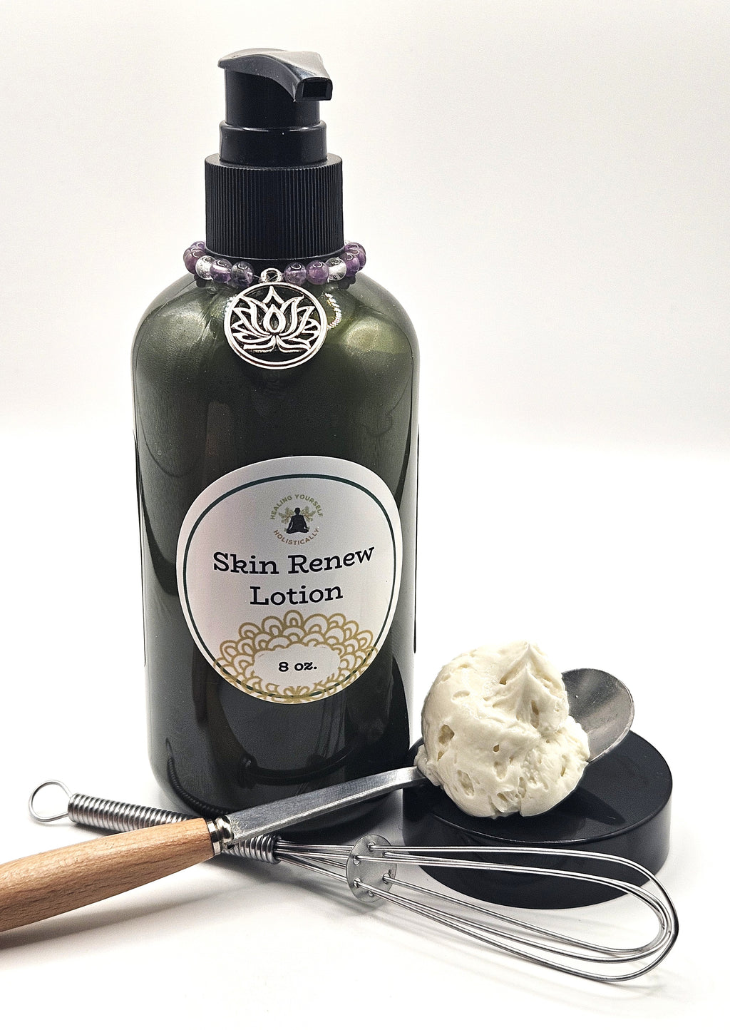 Skin Renew lotion- Intense skin hydration. Skin healing. 8 oz Bottle. 100% natural. Whipped lotion. Handmade.