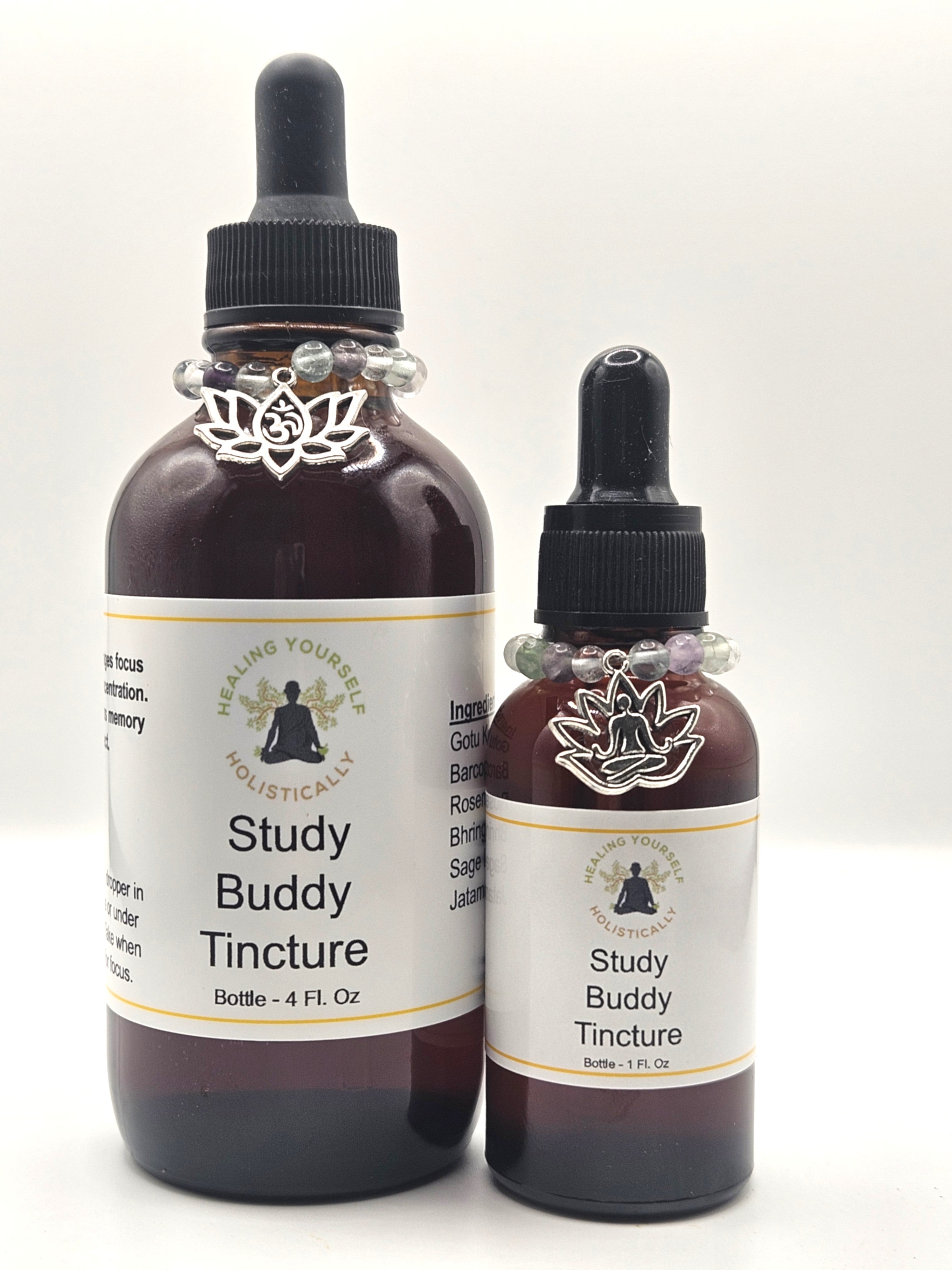 Study Buddy Tincture- Natural focus & concentration. Memory boosting. Infused with sound and genstones.