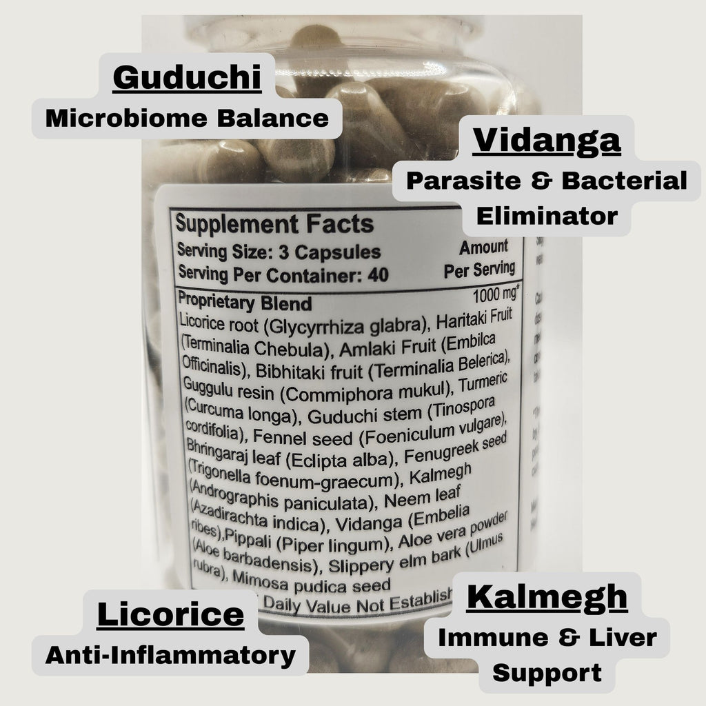 Total Detox Pills- digestive detox, parasite cleanse, digestive health, gut inflammation, herbal detoxing cleanse- 100% natural herbs, Gentle detoxing effect