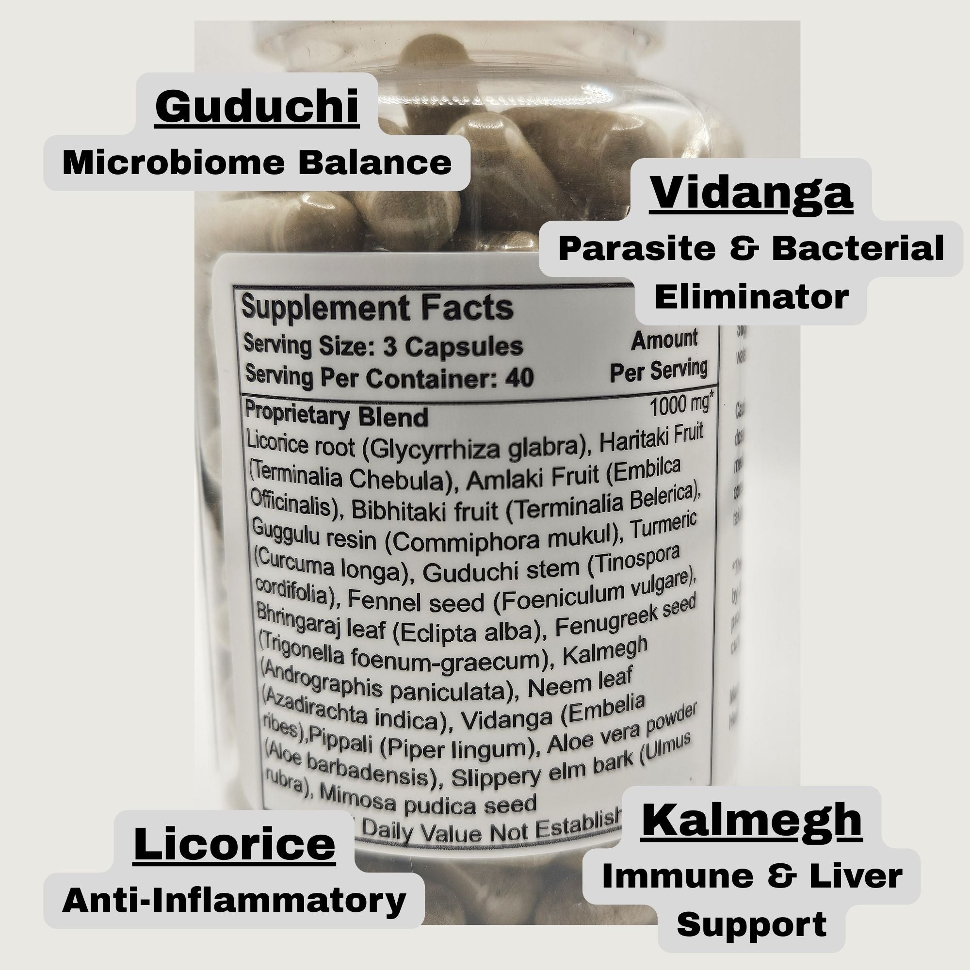 Total Detox Pills- digestive detox, parasite cleanse, digestive health, gut inflammation, herbal detoxing cleanse- 100% natural herbs, Gentle detoxing effect