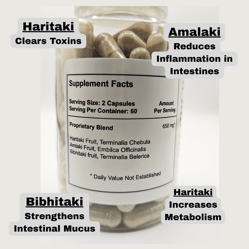 Triphala- Gut health, Detoxifier, Digestive aid, Immune supporter. 100% natural herbs. Hand formulated